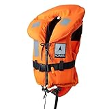NOARD Rettungsweste für Kinder & Erwachsene geeignet – Seaside in verschiedenen Größen – EN ISO 12402-4 (100 N) (Orange, 10-20 kg)