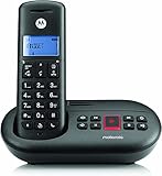 Motorola E211 - DECT Digitales Schnurlostelefon mit Anrufbeantworter (12 min.). Anrufsperre - Eco-Modus - Blaues Display…