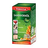 TEREZIA 100% Sanddornöl Tropfen - Immunsystem, Haut & Verdauung - Kaltgepresst - Sea Buckthorn Natur Öl, Antioxidantien, Omega 7, Carotinoide, Hautpflege, Vegan, Vitamin E, Schleimhäute (10ml)