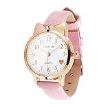 UKCOCO Stilvolle Uhr Leuchtende Mädchenuhr Leicht zu lesende Zifferblattuhr Einfache lässige Armbanduhr für Kinder