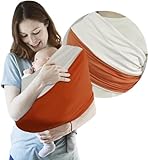 Queryifv Tragetuch Baby Neugeboren, Baby Carrier Wraps Elastisches Tragetuch Baby Tragetuch Baby Ohne Binden Geeignet für Neugeborene mit Einem Gewicht von Bis zu 16 KG