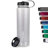 720°DGREE Trinkflasche “simplBottle“ - 1l - Deine Auslaufsichere Wasserflasche - Die Sportflasche für Sport, Gym, Fitness, Fahrrad, Kinder, Schule & Büro - BPA-Frei