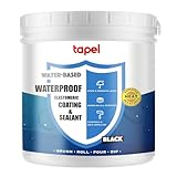 Tapel Flüssiggummi-Wasserdicht-Dichtstoff – 3X Stärker – Schwarz 1kg – Professionelle Dach- & Betonbeschichtung, Innen-/Außen-Leckreparatur, Rissfüller, Wetterbeständiger Schutz