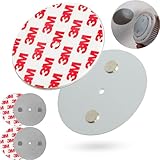 Rauchmelder Magnethalter, 3 Stück, Ø 70 mm Durchmesser, zum Kleben an die Decke, Magnethalterung mit Befestigung ohne Bohren, Halter für Feuermelder und Rauchwarnmelder, Rauchmelder Klebepad Halterung