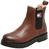 Tommy Jeans Damen Chelsea Boots warm, Braun (Carob Chocolate), 36