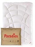 PARADIES Ganzjahresdecke 135x200 cm Runa Bio - hochwertige Bettdecke mit höchstem Volumen, Daunenalternative