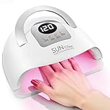 380W UV lampe für gelnägel, professionelle uv nagellampe Mit 81 Perlen / 4 Timer, uv nagellampe Mit Intelligente Sensor, LED-Display, Nagelwerkzeuge mit Griff, Die ideale Wahl für Anfänger und Profis.