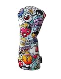 Alengolf Hybrid-Schutzhülle mit Graffiti-Design, wasserdicht für Golfschläger wie Callaway, Taylormade, Ping, Odyssey, Titleist aus Polyester in Multicolored
