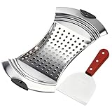 Pasdrucn Edelstahl Spätzlereibe Mit Teigschaber, Spätzlereibe Mit Schaber, Spätzlepresse Edelstahl Mit Griff, Spätzlebrett Reibe Hobel