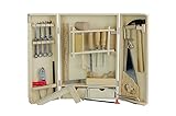 Pebaro 462 Starter Werkzeugkasten für Kinder, 25 Teile in Holzbox, kompakter Holzschrank mit Zubehör, Junior Werkzeugkiste mit Hammer, Maulschlüssel, Säge etc. , Geschenkidee für Kinder, 24 x 36 cm