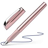 Schneider 168609 Ceod Shiny Füller (Rechts- und Linkshänder, M-Feder, inkl. Tintenpatrone königsblau) powder pink