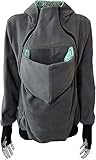 Babytrage Jacke Damen 3 In 1 Softshell Tragejacke Für Mama Und Baby Mit Kapuze Langarm Umstandsjacke Warm Tragepullover Mit Abnehmbar Herbst Und Winter Freizeitjacke 2,M
