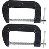 G-Klemme, 2-teilig, C-Klemme, G-Klemmen-Set, G-Typ, C-Typ, Formbare Stahlklemmen für Holzbearbeitung, Schweißen, Bautiefe 70 Mm, C-Klemmen