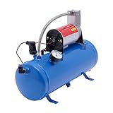 ‌12V Auto Luftkompressor Druckluft Kompressor 100PSI mit 6L Tank, Tragbarer Luftkompressor, Schnellaufblasen für Autoreifen, Motorrad & Fahrrad, Notfall-Ausrüstung für Camping/Werkstatt ‌