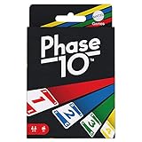 Mattel Games Phase 10 Kartenspiel für die Familie, Deutsche Version, von den UNO-Machern, Rommé-ähnlich, Perfekt als Kinderspiel, Reisespiel oder Spiel für Erwachsene, für 2-6 Spieler, FPW38