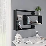 GuyAna Wandregale Schwarz 104x20x58,5 cm Holzwerkstoff BüCherregal Wand Regale FüR WäNde Wandkonsole Wall Storage Shelf Regendekoration