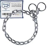 rostfreier Kettenwürger mit Zugstop zum Hundetraining - Hundehalsband Hundekette aus Edelstahl - kurzgliedrig 4mm dick - Länge 45cm Hundehalskette mit Zugbegrenzung