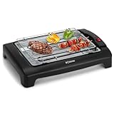 Bomann® Barbecue-Tischgrill | ideal für Balkon & Küche | Tischgrill elektrisch | Elektrogrill mit Cool Touch-Gehäuse | abnehmbares Grillrost | Grill mit Metallauffangschale | 2000 W | BQ 1240 CB N
