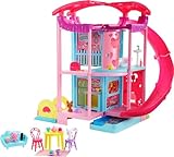 Barbie HCK77 - Chelsea Spielhaus (ca. 51 cm) Wandelbares Spielhaus mit Rutsche, Pool, Bällebad, Hündchen und Kätzchen, Aufzug, mehr als 15 Zubehörteilen, Geschenk für Kinder ab 3 Jahren