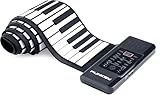 Funkey RP-88A Rollpiano (88 Tasten, Aufnahmefunktion, MIDI, 128 Sounds, 128 Rhythmen, 14 Demo Songs, Li-Ionen Akku, inkl. Netzteil und Sustain-Pedal) Schwarz