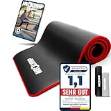 NEOLYMP extra Dicke und rutschfeste Fitnessmatte mit Fitness E-Book und Tragegurt - Pilatesmatte, Yoga Matte, Sportmatte, Gymnastikmatte, Trainingsmatte