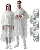 ADRIANO PORCARO® I 5er Pack - Einweg Regenponcho Erwachsene - Festival Zubehör I Einmal Regenponcho Festival (DE/NL/SE/PL, Alphanumerisch, Einheitsgröße, Große Größen, Extra Tall, 5, Transparent)