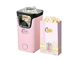 Bestron Popcornmaker, Turbo-Popcorn in unter 2 Minuten, Popcornmaschine mit Heißlufttechnologie, inkl. 10x Popcorntüten & integrierten Messbecher, Sweet Dreams Kollektion, Farbe: Rosa