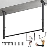 Kipika Klimmzugstange Deckenmontage, 120cm Pull Up Bar Klimmzug, 4 Stufen der Höhenverstellung Sportstech Klimmzugstange erfüllen die Bedürfnisse der verschiedenen Übung Spaces, 220Kg Kapazität