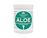 KJMN Aloe Vera Feuchtigkeitsspendende Reparatur-Glanz-Haarmaske für trockenes und geschädigtes Haar mit Aloe-Vera-Extrakt, 1000 ml