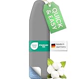SimplySmooth Premium Bügelbrettbezug 120x40 I OEKOTEX100 I Made IN Germany I Bügeltischbezug I Komfortpolster I Bügelbezug für 115-122x35-40cm Bügelbrett Bezug für Dampfbügelstation I Größe M