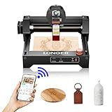 LONGER Ray5 mini Lasergravierer, 12000 mm/min Hochgeschwindigkeitsschneider für Holz, Metall, Acryl, Leder, DIY CNC, 140x130mm Gravurbereich, WiFi, Not-Aus-Sicherheit (2,5W)