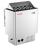 VEVOR Elektrischer Saunaofen, 8 kW, 400 V, 3N tragbare Saunaheizung für drinnen & draußen mit 3-Stunden-Timer, integrierte Steuerung für 8–12 m³, kommerzielle Hotel-Spa-Dusche, Edelstahl 430