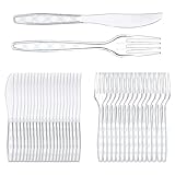 Wiederverwendbar Gabel und Messer Set, Mehrwegmesser,Wiederverwendbar Besteck,Partygeschirr Mehrweg,Nachhaltig(200)