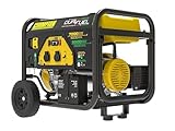 Champion Power Equipment Stromaggregat Benzin + Gas (7000 Watt, Stromerzeuger mit Elektrostart & Stahlrohrrahmen, 74 dB(A), für Camping + Outdoor) CPG7500E2-DF-EU