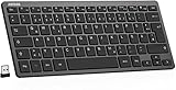 Arteck Kabellose Tastatur, Deutsches QWERTZ Layout Kompakte USB 2,4 GHz Mini Kabellos Tastatur mit Multimedia-Tasten, Kompatibel mit PC, Notebook, Laptop, Windows 11, 10, 8 Schwarz