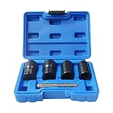 5 teile/satz Mutter Und Extraktor Beschädigte Schraube Entferner Impact Socket Tool Set Schraube Entfernung Kit Steckschlüssel Schraubenschlüssel Bohrer, Entferner Bohrer, Für abgerundete Set Bolzen