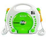 X4-TECH Kinder CD-Player Bobby Joey MP3 mit Akku und Netzteil