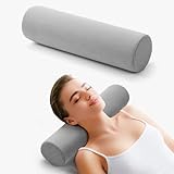 SHJADE Nackenrolle aus ergonomischem Visco-Schaumstoff | Kissen-Rolle für Nacken, Knie & Yoga | Hohe Dichte Foam Kissen | waschbarer Bezug | Ø 12cm x 43cm