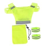 jojofuny 3 STK Trainings-Tanktops für Frauen Motorrad Damenweste sportliche Tanktops für Herren mit hoher Sichtbarkeit Outdoor-Sichtbarkeitstuch Inklusive Netz Armband Mann