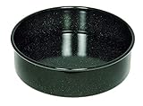 Riess, 0494-022, Tortenform 26, CLASSIC - BACKFORMEN, Durchmesser 26 cm, Höhe 8.0 cm, Emaille, schwarz, Hebeboden, Induktion