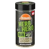 Ostmann Gewürze - Herb Hero Rub | Trockenmarinade mit mediterraner Kräuternote | BBQ-Gewürz für Salatdressings, Kräuterbutter, Grillfleisch und Co. | 120 g im Streuer