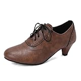Damen Neue Außenhandel Frauen Schuhe Wildleder Flach Mund High Heels Schuhe Dicke Reise Mit Frühling Und Herbstt für Den Täglichen Gebrauch Bequem Damenschuhe Halbschuhe Highheels