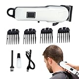 Kustimantu Haarschneidemaschine - Elektrischer Haarschneider | Wiederaufladbar Kabellos Einstellbar Präzisions Trimmer Leise LCD Display Für Männer Bartpflege Detailing