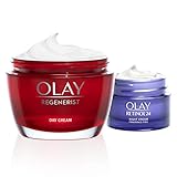 Olay Tages- und Nachtset, Regenerist Tagescreme (50 g) und Retinol 24 Anti Aging Nachtcreme (15 g), Feuchtigkeitscreme für Frauen, Gesichtscreme Damen, Pflege der Trockenen Haut (2 Stück)