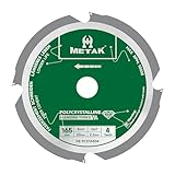 METAK Expert Sägeblatt Faserzement 165x20 mm mit 4 Hochleistungs Diamantzähnen(PCD) - Spezialist für Fiber Cement, Faserzementplatten & Eternit, Passend für gängige Sägen