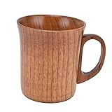 Riuulity Holztasse aus Ziziphus-Holz, Kreative Jujube-Holztasse für Büro, Wassergläser mit Stiel