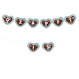 Oktoberfest Deko Lebkuchenherzen Girlande O' ZAPFT IS! Banner Bayrische Wies Dekoration für Bayern Party Deko 2025 Bierzelten Bier Festival München Accessoires