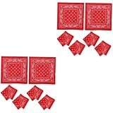 VALICLUD 12 Stk Schal mundschutzmasken 'yogamatte headpiece haustuch mane Ski Gesichtsbandana buntes Taschentuch Halstuch zum Laufen Sonnenschutz Hals Ärmel Schnauze Polyester rot