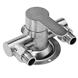 Durashmall Duscharmatur, 304 Edelstahl, Wandmontage, Duscharmatur mit Keramikspule und integrierter Gummidichtung für Ring