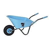 Kinderschubkarre Schiebkarre Metallschubkarre Gartenkarre Diverse Motive Lokomotive Feuerwehr Prinzessin Drache Einhorn (Drache | blau)